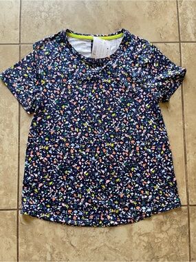 IDEOLOGY Girls' Navy Multicolor Confetti Short Sleeve Top